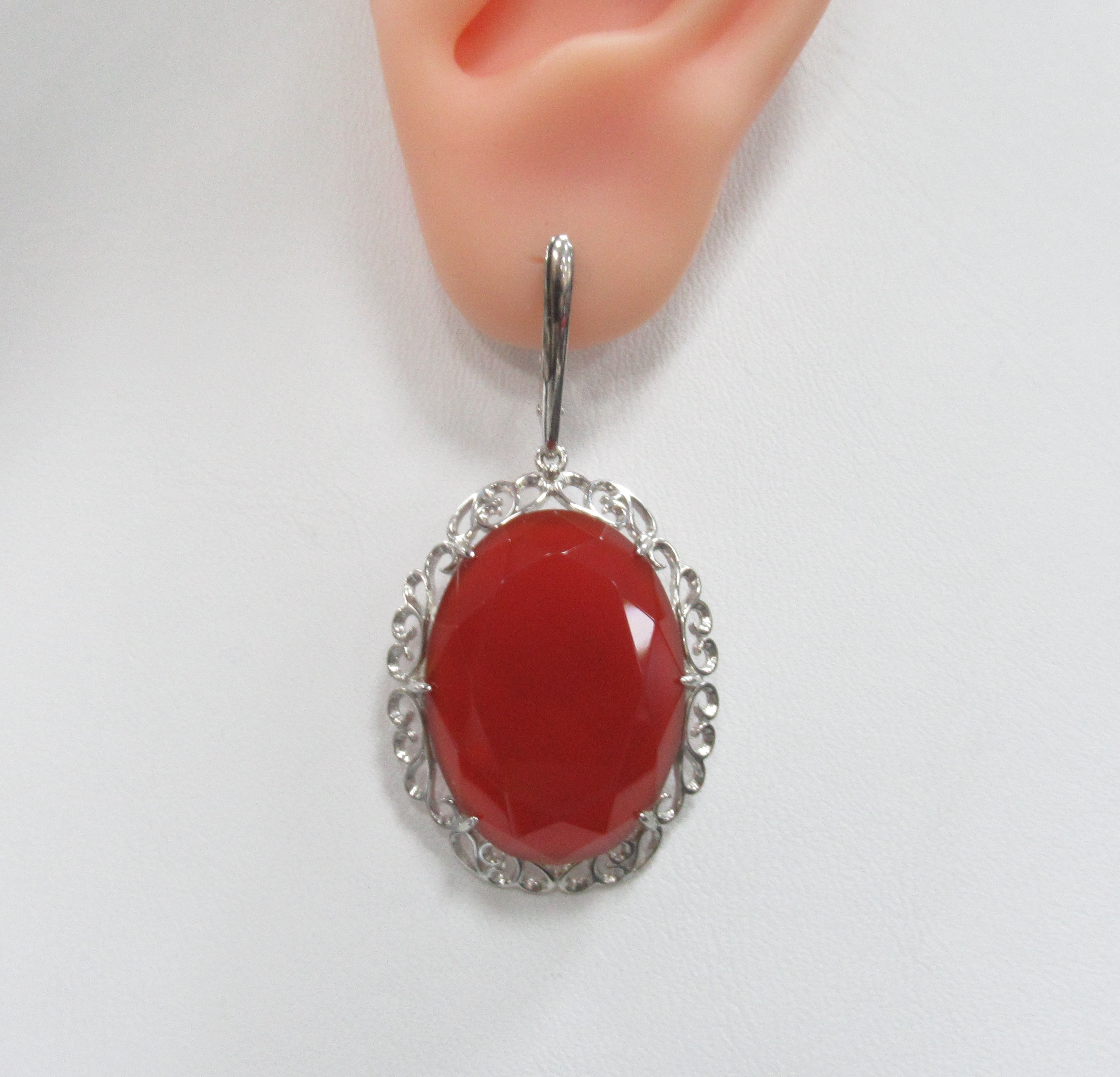 Серебряные серьги с агатами